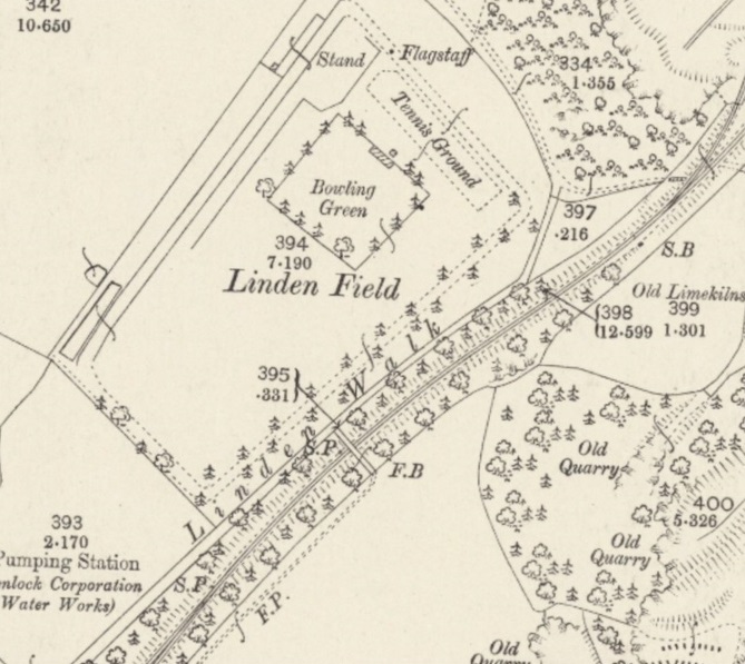 Much Wenlock - Olympian Games - Linden Grounds : Map credit National Library of Scotland